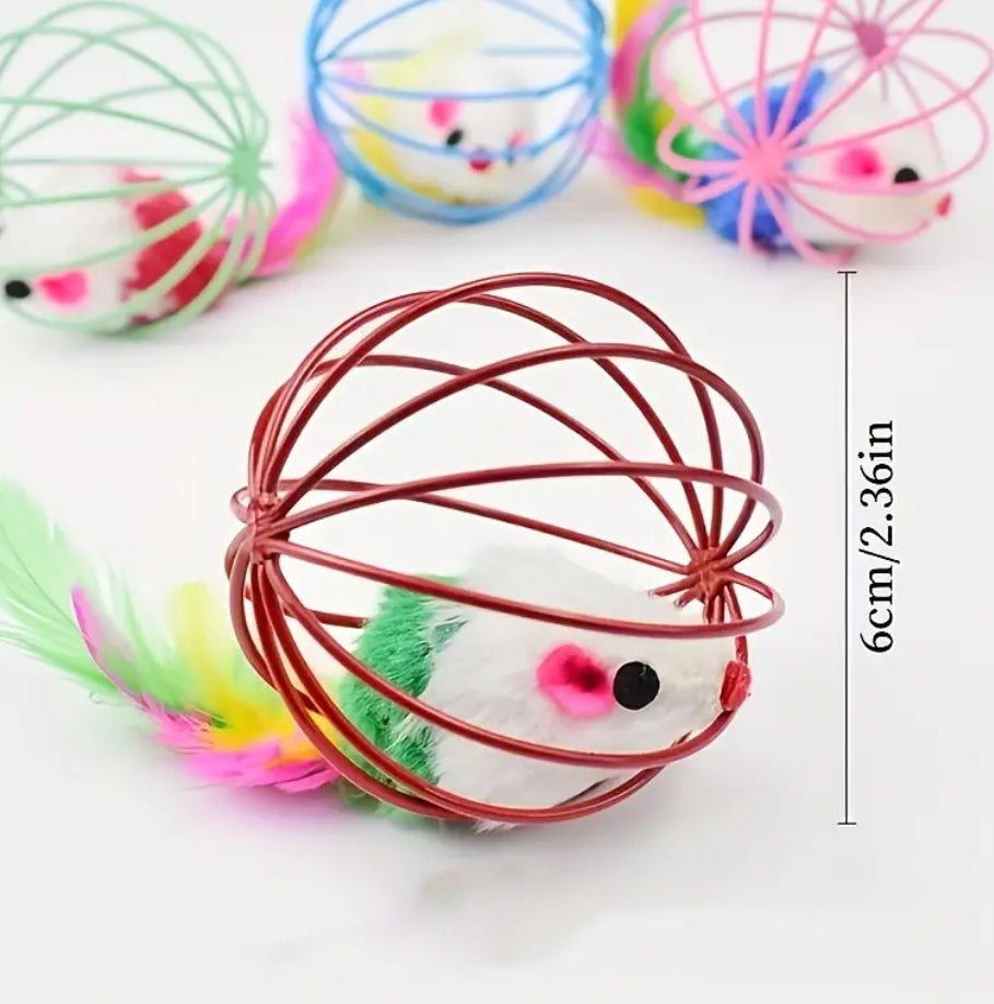 Interactive Cat Toys with Fun Feather- Pink